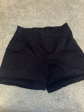 Nautica Black High-Waist Knit Shorts